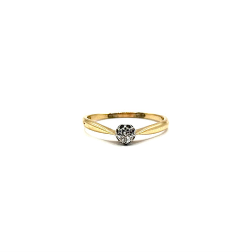 1199. Solitärring aus Gold mit Diamant