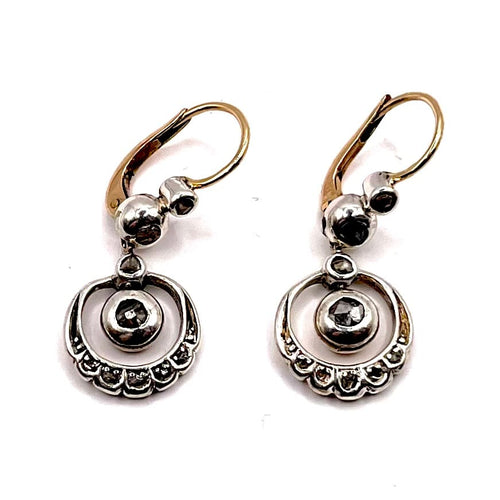 1043. Art Deco Ohrringe mit Diamanten