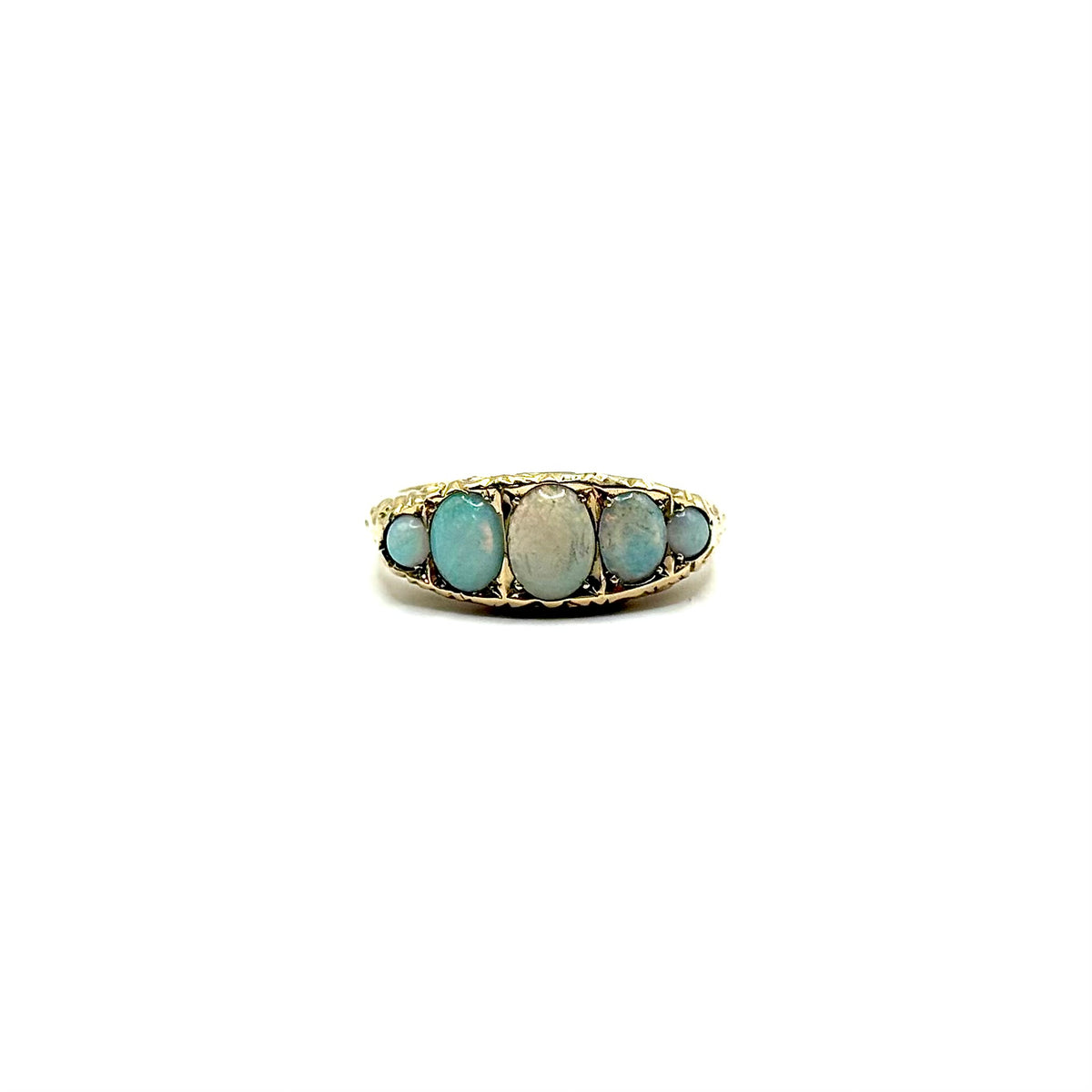 1468. Vintage Goldring mit Edelopalen