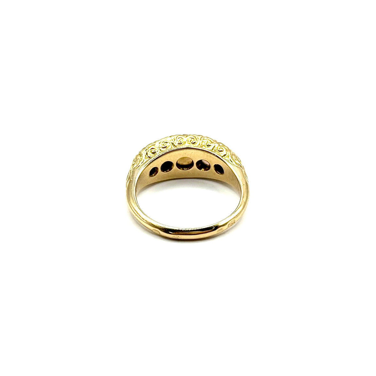 1468. Vintage Goldring mit Edelopalen