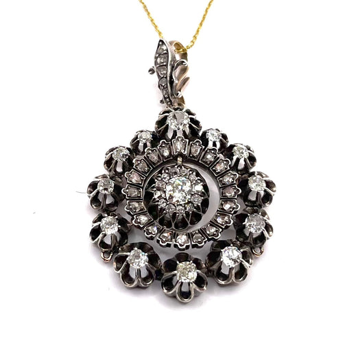 1192. Antikes Medaillon mit Diamanten