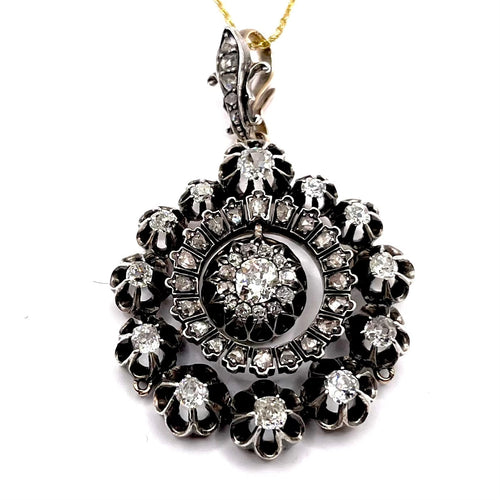 1192. Antikes Medaillon mit Diamanten