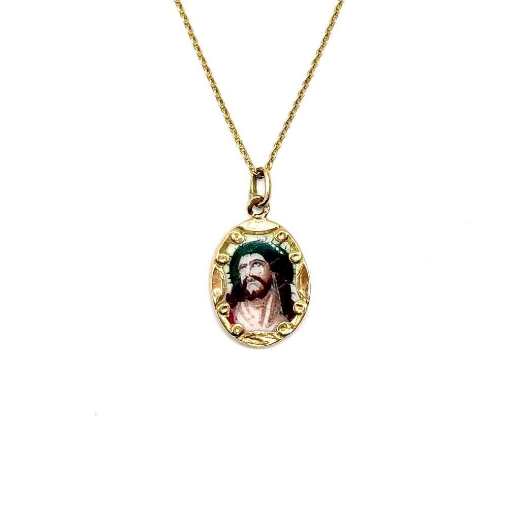 0278. Emaliowany medalion Ecce Homo