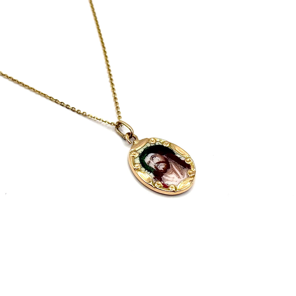 0278. Emaliowany medalion Ecce Homo