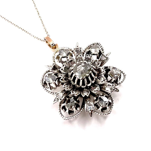 1225. Antikes Medaillon mit Diamanten