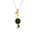 R224. Vintage Goldanhänger mit Diamant und Tahitiperle