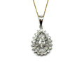 R327. Moderner Weissgoldanhänger mit Diamant