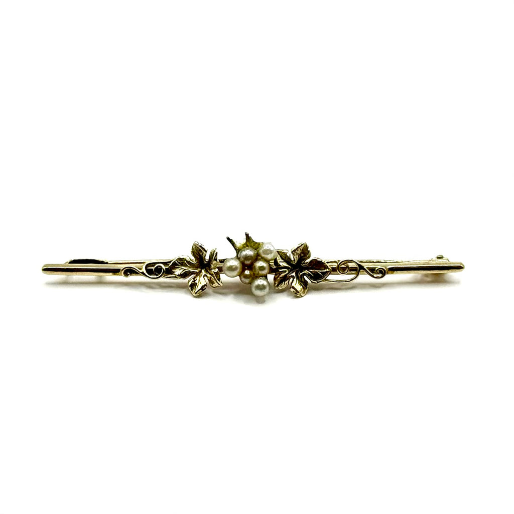 SF697. Art Deco Arany Bross Gyönggyel