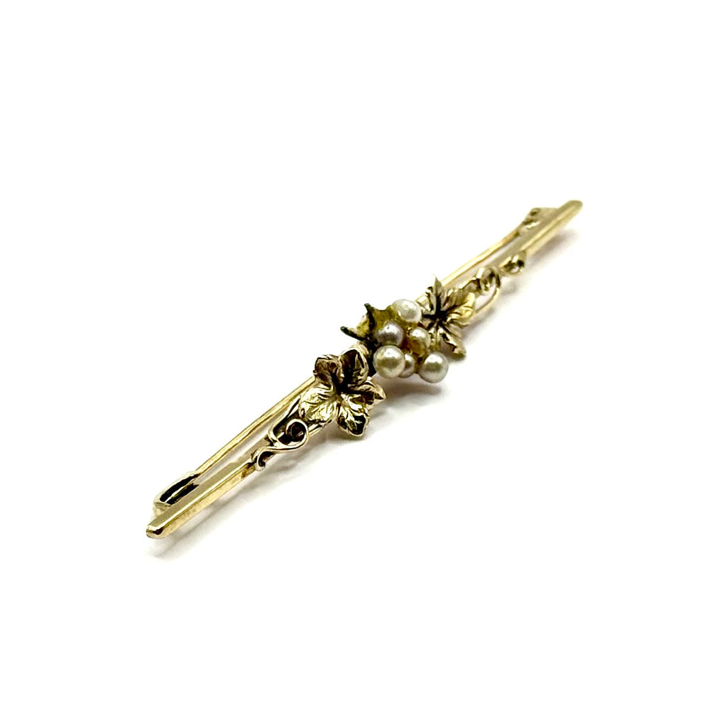 SF697. Art Deco Arany Bross Gyönggyel