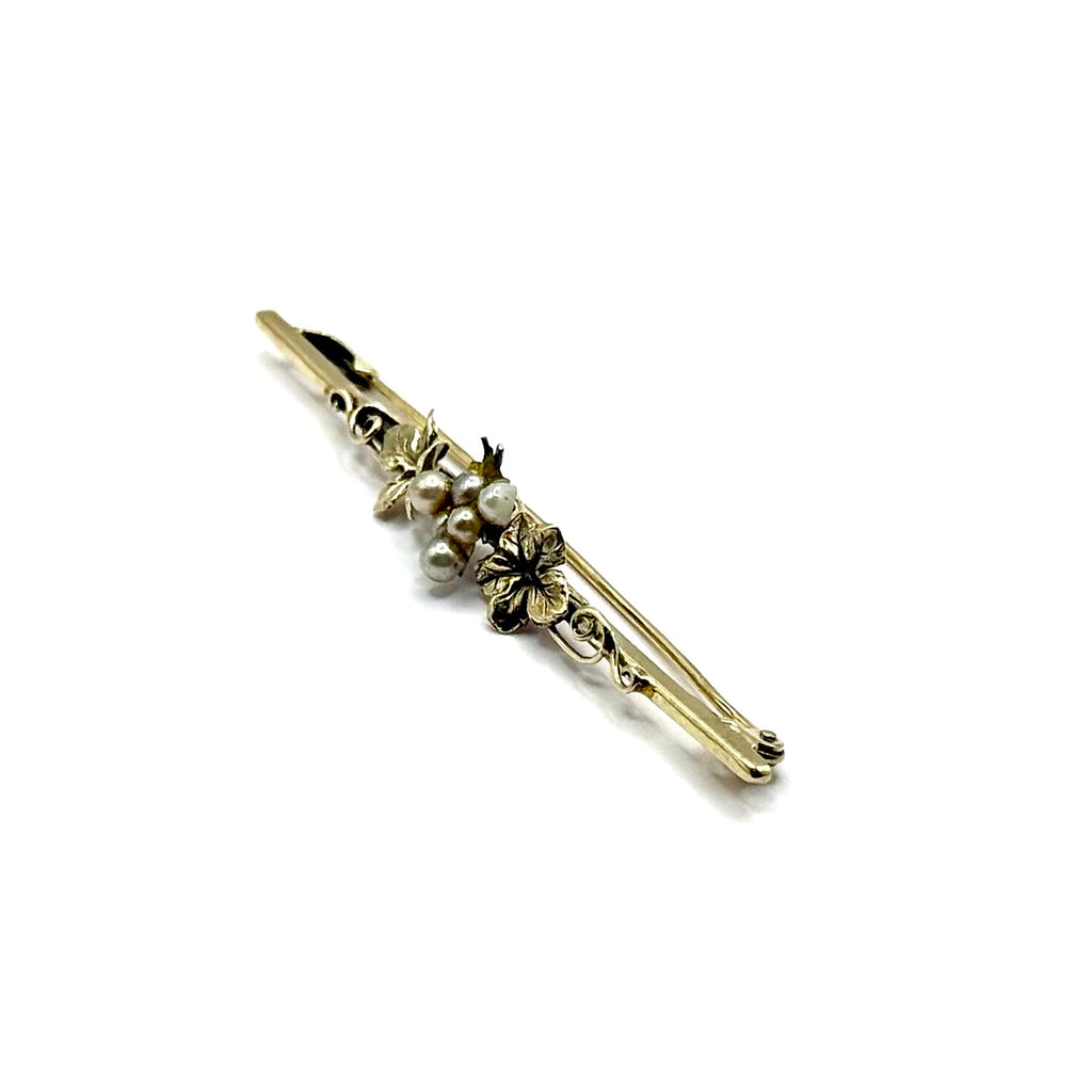 SF697. Art Deco Arany Bross Gyönggyel