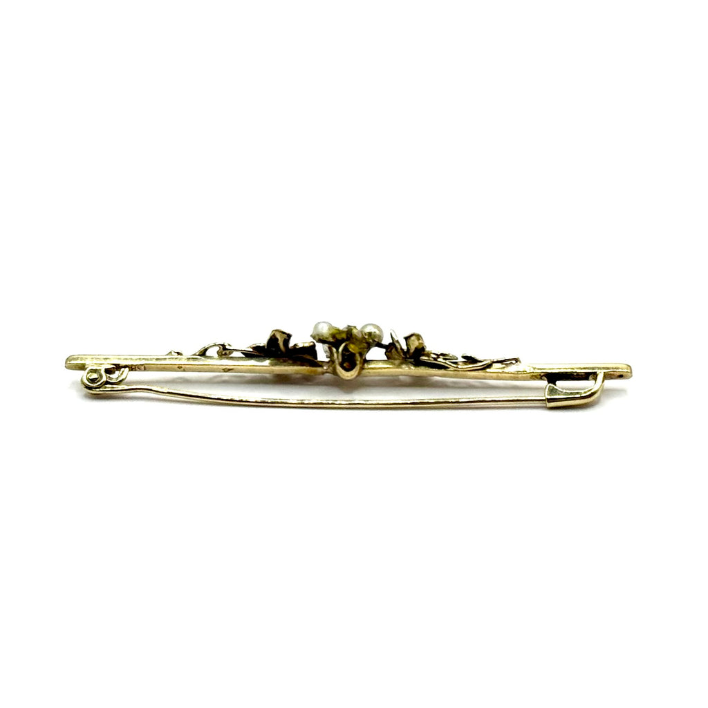 SF697. Art Deco Arany Bross Gyönggyel