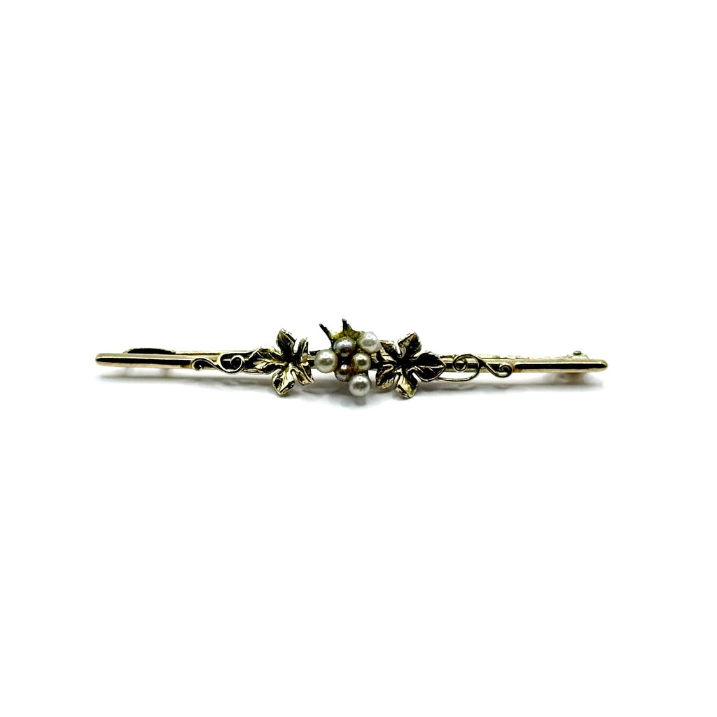 SF697. Art Deco Arany Bross Gyönggyel