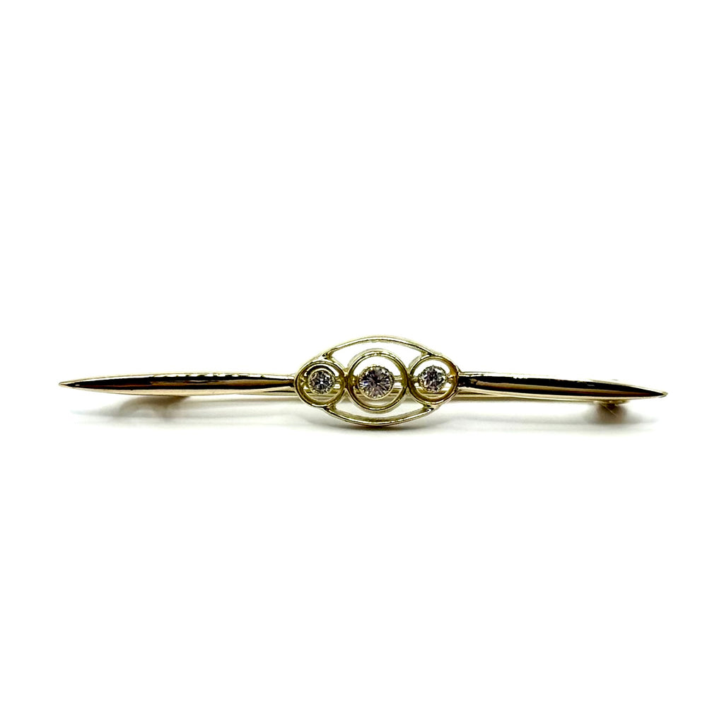SF696. Art Deco Arany Bross Gyémánttal