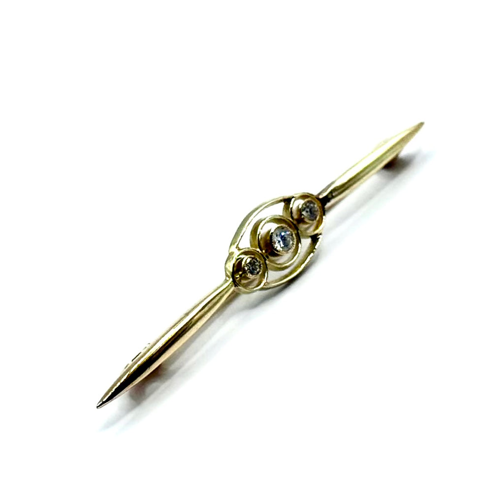 SF696. Art Deco Arany Bross Gyémánttal