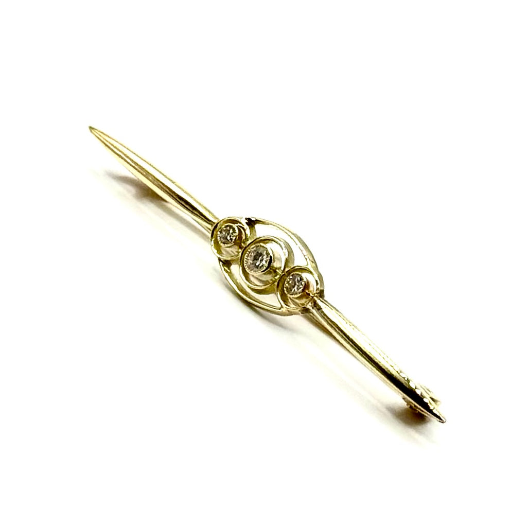 SF696. Art Deco Arany Bross Gyémánttal