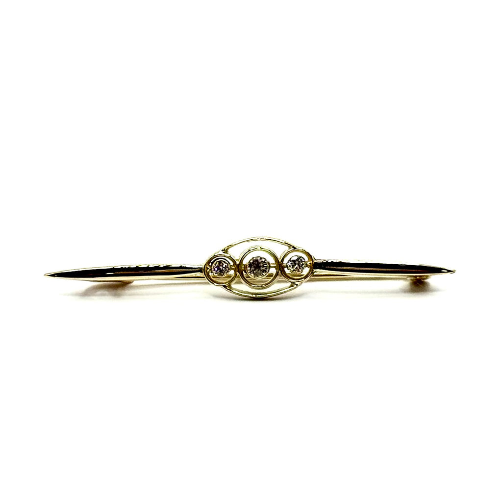 SF696. Art Deco Arany Bross Gyémánttal