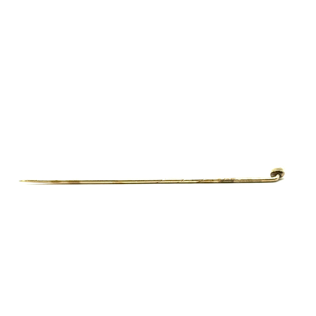 SF675. Antiguo broche de oro con perla.
