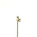 SF675. Antike Goldbrosche mit Glasopal und Perle.