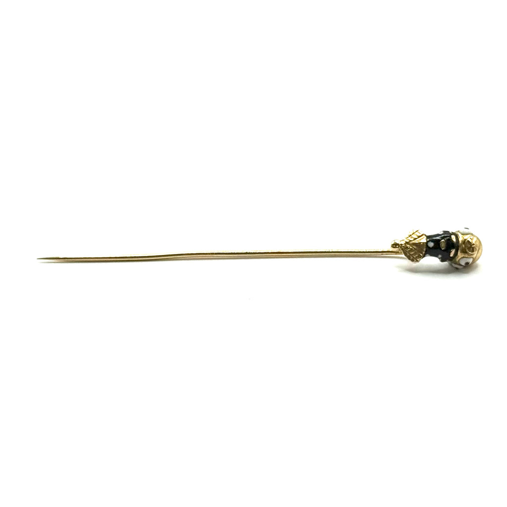 SF675. Antica spilla in oro smaltato.