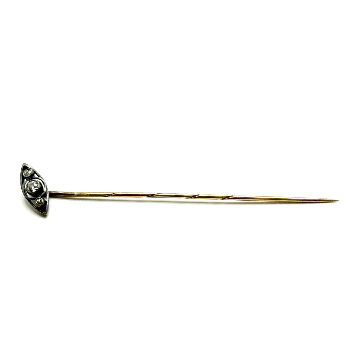 SF680. Spilla in oro Art Déco con diamante.