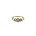 5029. Art Deco Gold Ring with Diamonds