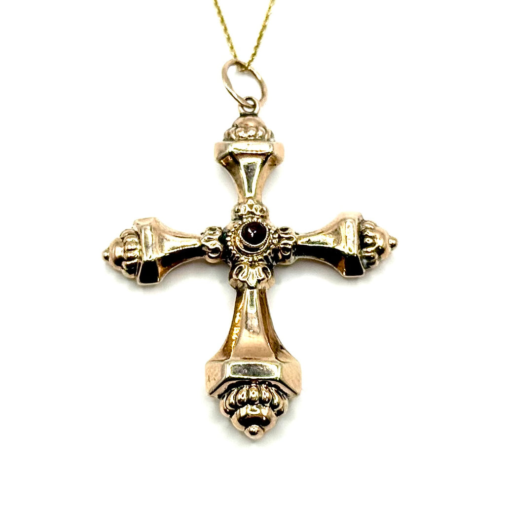 SF554. Biedermeier Goldkreuz mit Granaten
