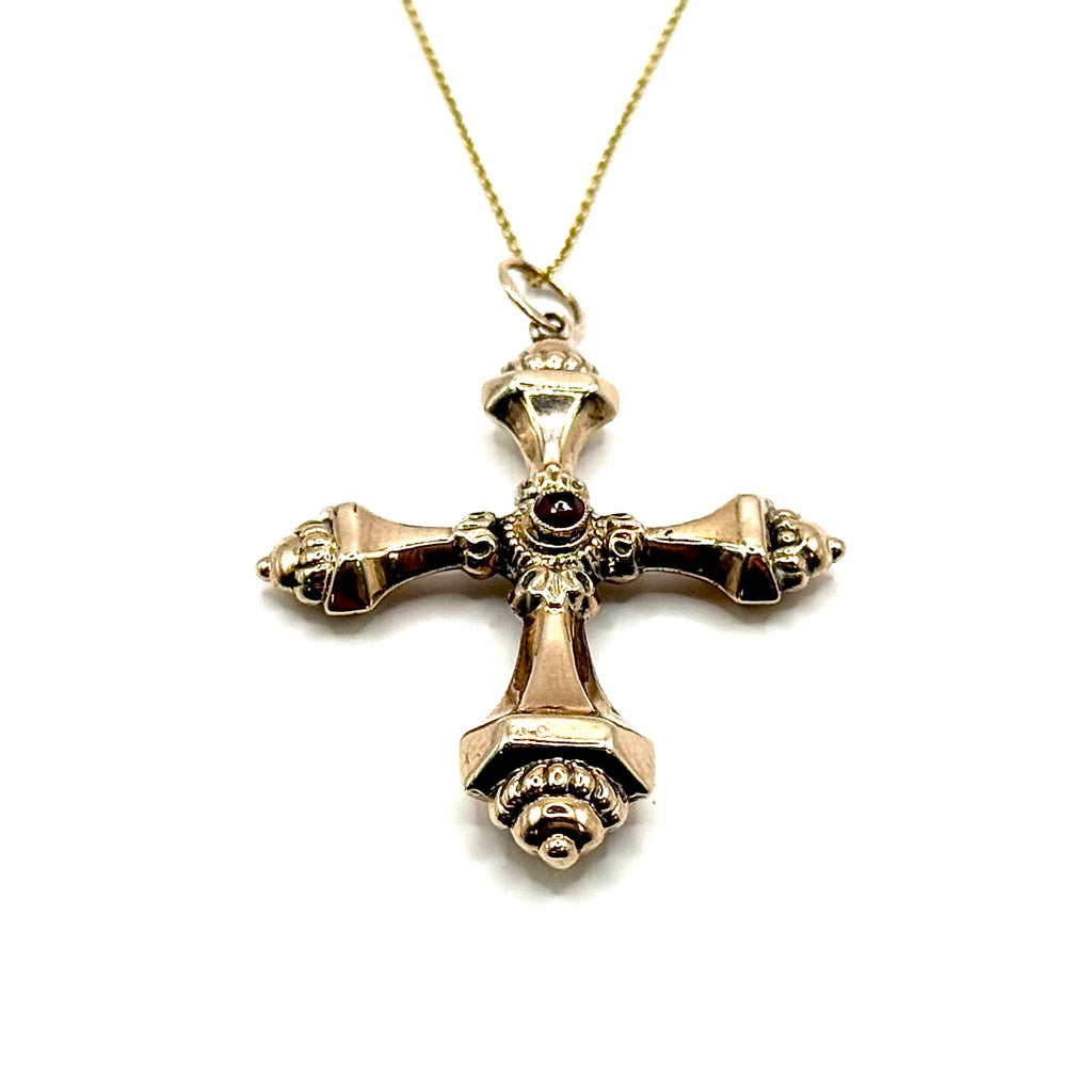 SF554. Biedermeier Goldkreuz mit Granaten