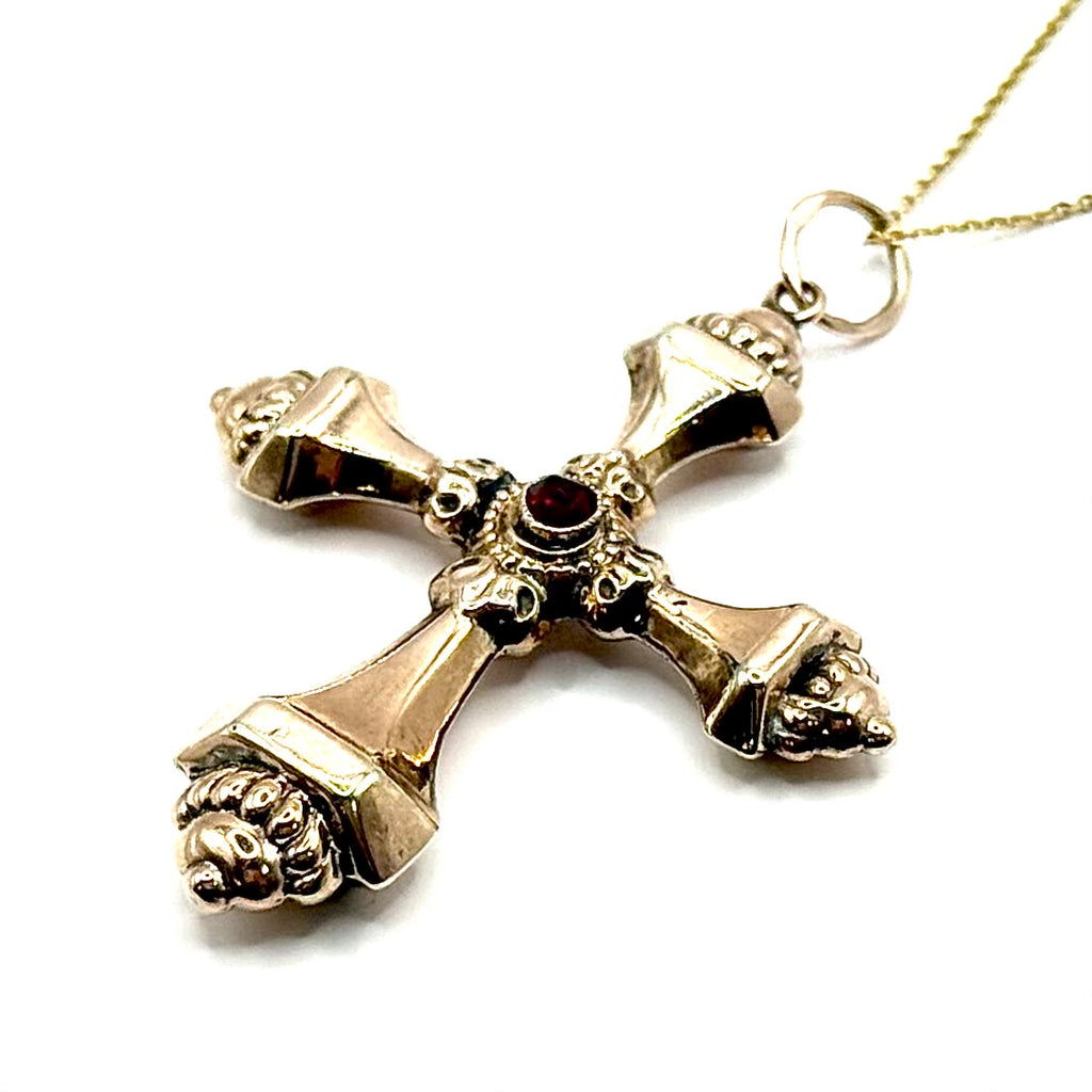 SF554. Biedermeier Goldkreuz mit Granaten