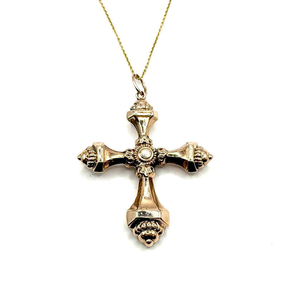 SF554. Biedermeier Goldkreuz mit Granaten
