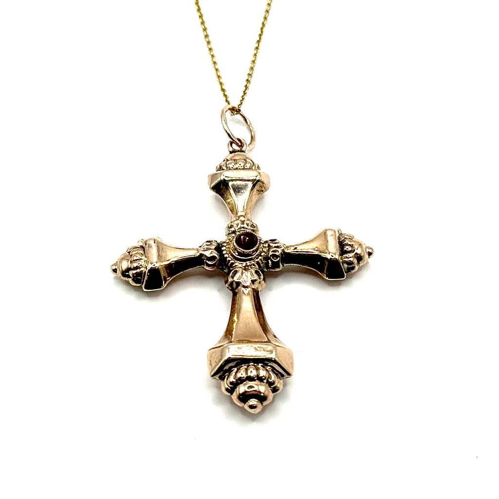SF554. Biedermeier Goldkreuz mit Granaten