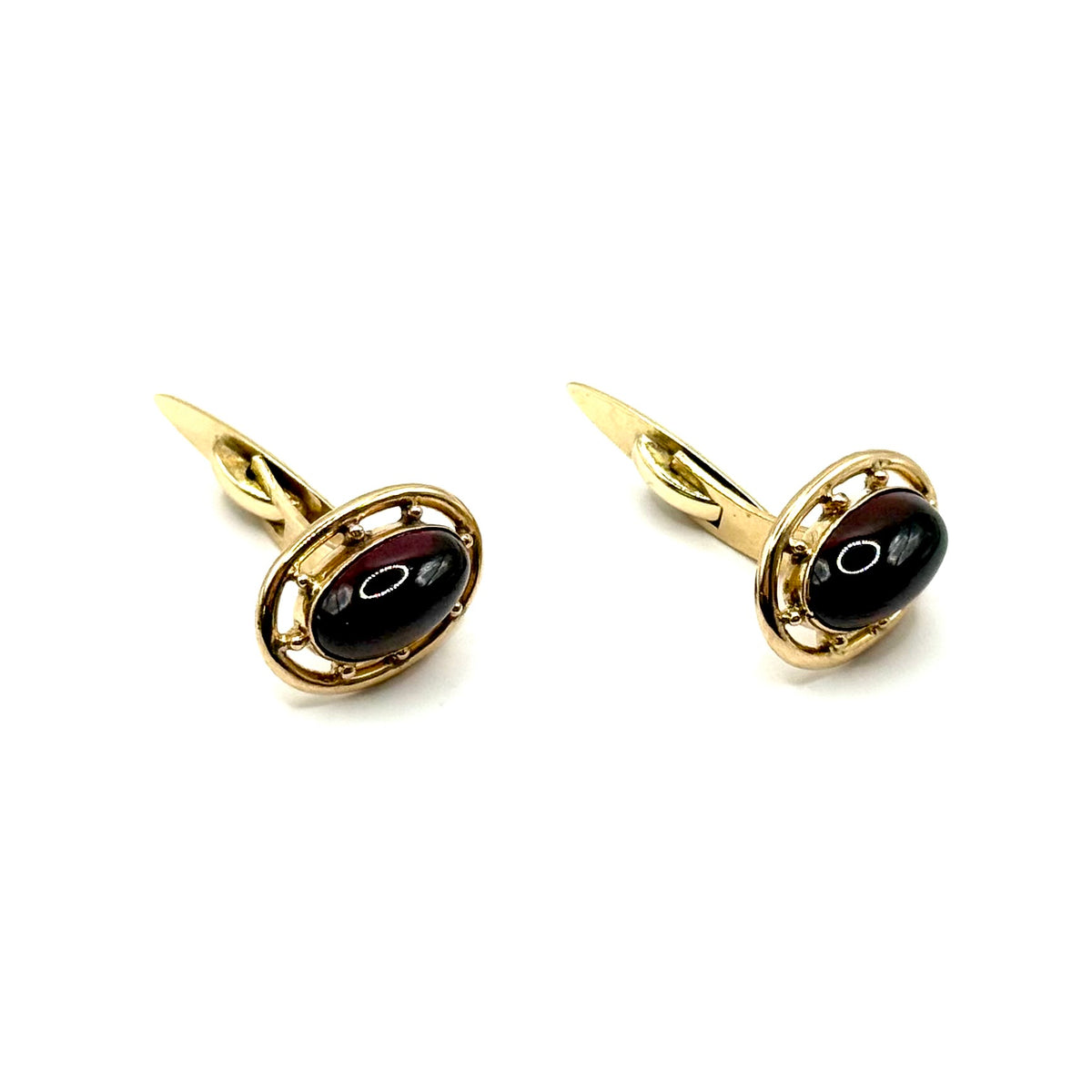 SF515. Vintage Manschettenknöpfe aus Gold mit Granat