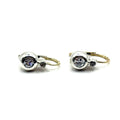 R366. Anciennes boucles d'oreilles bouton en or serties de diamants.