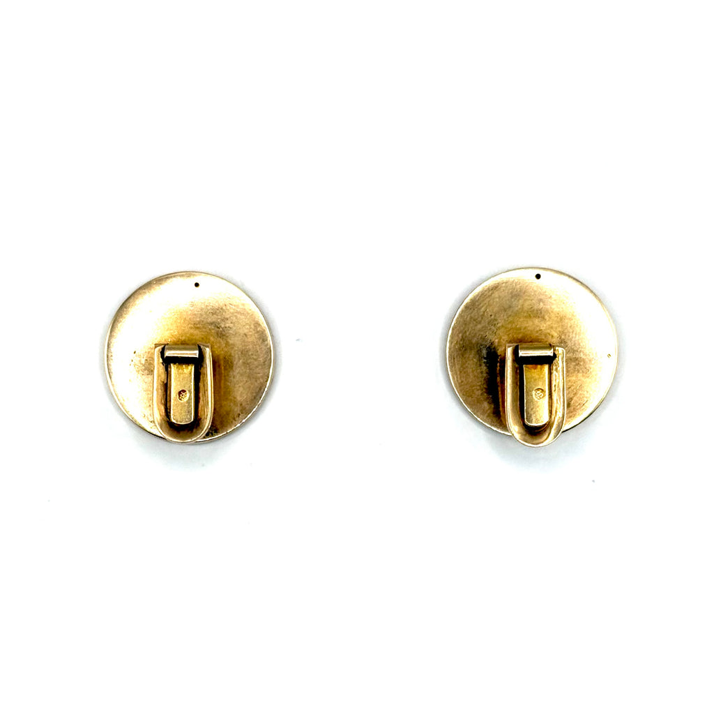 SF1125. Art-déco-Goldmanschettenknöpfe mit Perle und Edelstein.