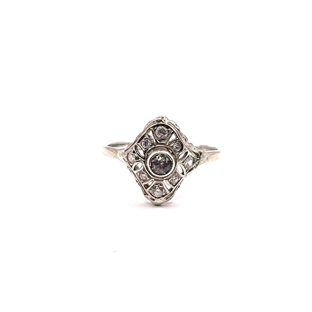 0293. Art Deco prsten s diamanty