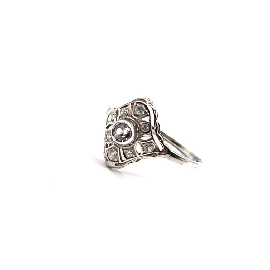0293. Art Deco prsten s diamanty