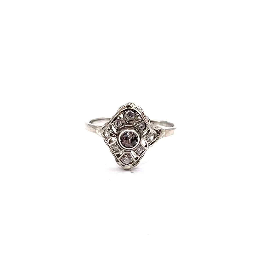 0293. Art Deco prsten s diamanty