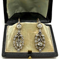 SZT6. Viktorianische Goldohrringe mit Diamanten.