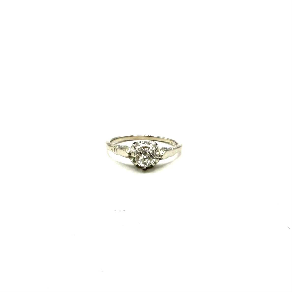 5242. Pierścionek zaręczynowy Art Deco z diamentem.
