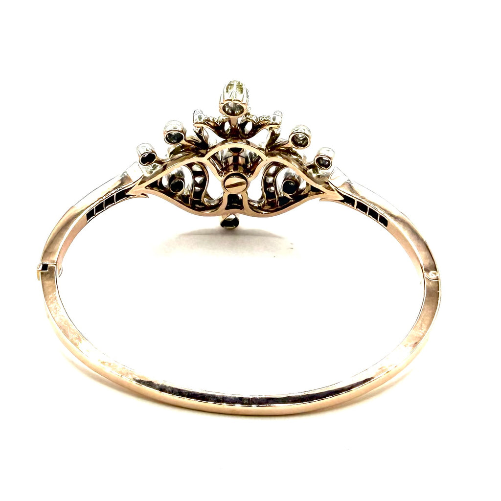5233. Bransoleta tiara w stylu art déco z diamentami.