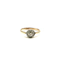 5240. Anillo de oro Art Decó con diamantes.